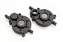 Two black plastic HSP differential case halves shown from a top-down angle on a white background.
