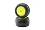 Losi 1.5" Mini-T 2.0 Front Directional Off Road Tyres on White Rims - Glued Wheels 2Pcs LOS41010
