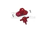 GPM Red Aluminium Spare Tyre Support Mount & Tyre Lock 2Pcs ZSP060-R