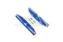 GPM Blue Aluminium Hoss 4X4 VXL Chassis Nerf Bars w/ Silver Inlay HS014X-B