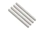 Four identical silver-coloured metal suspension hinge pins for BlackZon 1/16 Slayer RC car, arranged diagonally on a white background.