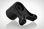 A black plastic steering arm component for a BlackZon 1/12 scale RC car, shown from an angled perspective against a white background.