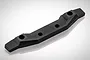 A black plastic rear bumper spare part for a BlackZon 1/12 scale RC vehicle, shown against a white background.