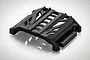 A black plastic battery cover for the BlackZon 1/12 Warrior RC car, featuring a vented, geometric design.