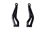 A pair of black plastic upper suspension arms for a Blackzon 1/12 scale RC car, shown against a white background.