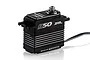 Power HD Storm S50 brushless standard servo with black metal case and silver heat sink fins, isolated on a white background.