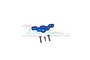 GPM Blue Aluminium Losi Mini-T & Mini-B 2.0 Front Upper Arm Tie Rods Stabilising Mount w/ Hardware LM054SM-B