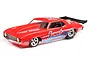A 1/10 scale Losi 22S 1969 Camaro No Prep RC drag car in red with Summit Racing Equipment livery, viewed from a high angle against a white background.