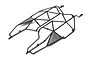 Two black plastic roll cage side panels for a Maverick Strada DT RC car, shown from an elevated angle against a white background.