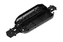 A black plastic main chassis tub for a 1/10 scale Maverick Strada Evo RC car, shown from a high-angle perspective.