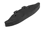 A black foam front bumper for an RC car, featuring a curved design with pre-drilled mounting holes.