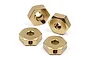 Maverick Gold Aluminium 12mm Locking Wheel Hexes 4Pcs MV22802