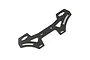 A carbon fibre rear shock tower for a Tamiya TT-02 RC car, featuring multiple mounting holes for suspension adjustment.