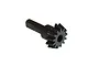 A black 13-tooth Safe-D straight cut bevel gear for ARRMA RC vehicles, shown from an angled perspective against a white background.