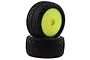 Losi 1.6" Mini-B 2.0 Rear BK Bar Off Road Tyres on Yellow Rims - Glued Wheels 2Pcs LOS41016