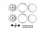GPM White Aluminium 1.9" 8 Spoke Beadlock Rims 2Pcs ZSP048-W