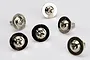 Six silver-coloured Traxxas 3x8mm washer head screws arranged on a plain white background.