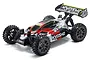 Kyosho Inferno Neo 3.0 VE 1/8 scale electric RC buggy in red, white, and black livery with a rear wing.