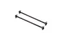 Two black metal RC rear drive shafts for Losi 1/16 Mini-T/B 2.0 vehicles, shown against a plain white background.