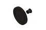 A black plastic spur gear and a separate matching slipper clutch hub component isolated on a white background.