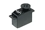 Futaba S-U300 digital servo in black plastic casing with a circular output horn, shown from a high-angle perspective against a white background.