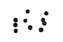 A collection of nine small black metal grub screws with hexagonal sockets, arranged on a plain white background.