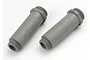 Two grey plastic RC shock bodies for Traxxas Ultra Shocks, shown against a plain white background.