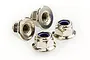 Blackzon 4mm Silver Steel Flanged Nyloc Nuts 4Pcs 534732
