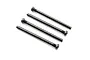 Four black metal suspension arm pin screws for BlackZon 1/12 scale RC vehicles, arranged diagonally on a white background.