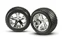 Traxxas 2.8" Alias Tyres on Chrome All-Star Rims - Glued Wheels 2Pcs 3770