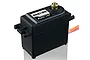 Power HD 9001MG standard analog servo with a black plastic case and a brass output gear spline.