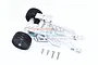 GPM Silver Aluminium Adjustable Rear Wheelie Bar w/ Wing Mount MAT040R-S