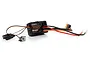 Spektrum Firma 40A 2-in-1 Smart ESC and Receiver unit with attached wiring, power switch, and connectors, isolated on a white background.