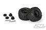 Pro-Line 2.8" Hyrax Tyres on Black Raid Rims - Glued Wheels 2Pcs 10190-10