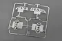 Chrome-plated plastic sprue containing headlight bucket parts for a 1/10 scale Tamiya Nissan R32 GT-R RC car body.