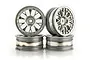 Tamiya 1.9" (2mm Off-Set) Mesh Silver Rims 4Pcs 9335534