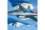 Box art illustration of a USAF F-16 Fighting Falcon jet flying over a mountainous, snowy landscape.