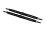 Two black Traxxas 7075-T6 aluminium turnbuckles with threaded ends, isolated on a white background.