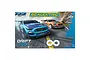 Scalextric Drift 360 slot car set packaging featuring two Ford Mustang GT4 drift cars on a track.