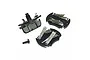 Scalextric slot car drift guide blade kit including two guide blades with metal braids and one mounting screw on a white background.