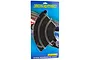 A blister-packed Scalextric Radius 1 Hairpin Curve track piece, showing two 90-degree curved track sections on a blue branded backing card.