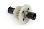 A complete front or rear differential assembly for a Maverick Ion RC car, featuring a white plastic gear and black plastic drive cups.