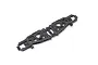 A black plastic front lower suspension arm for a Kyosho RC vehicle, shown from an angled top-down perspective against a white background.
