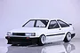 Pandora RC 1/10 Toyota AE86 Corolla Levin 3 Door Unpainted Body Shell PAB-3177