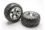 Traxxas 2.8" Anaconda Tyres on Chrome All-Star Rims - Glued Wheels 2Pcs 5576R