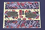 A sheet of Pandora RC vinyl decals featuring traditional Japanese-style carp, cherry blossoms, and wave patterns on a light yellow background.