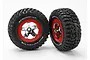 Traxxas 2.2/3.0" BFGoodrich Mud Terrain T/A KM2 Tyres on Chrome/Red Rims - Glued Wheels 2Pcs 5869
