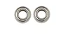 Two metal shielded ball bearings shown from a top-down perspective against a plain white background.