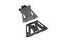 A black plastic front skid plate and support brace for a Losi RC vehicle, shown on a white background.