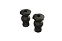 Two black ARRMA suspension balls with hexagonal heads and spherical joints, shown against a white background.